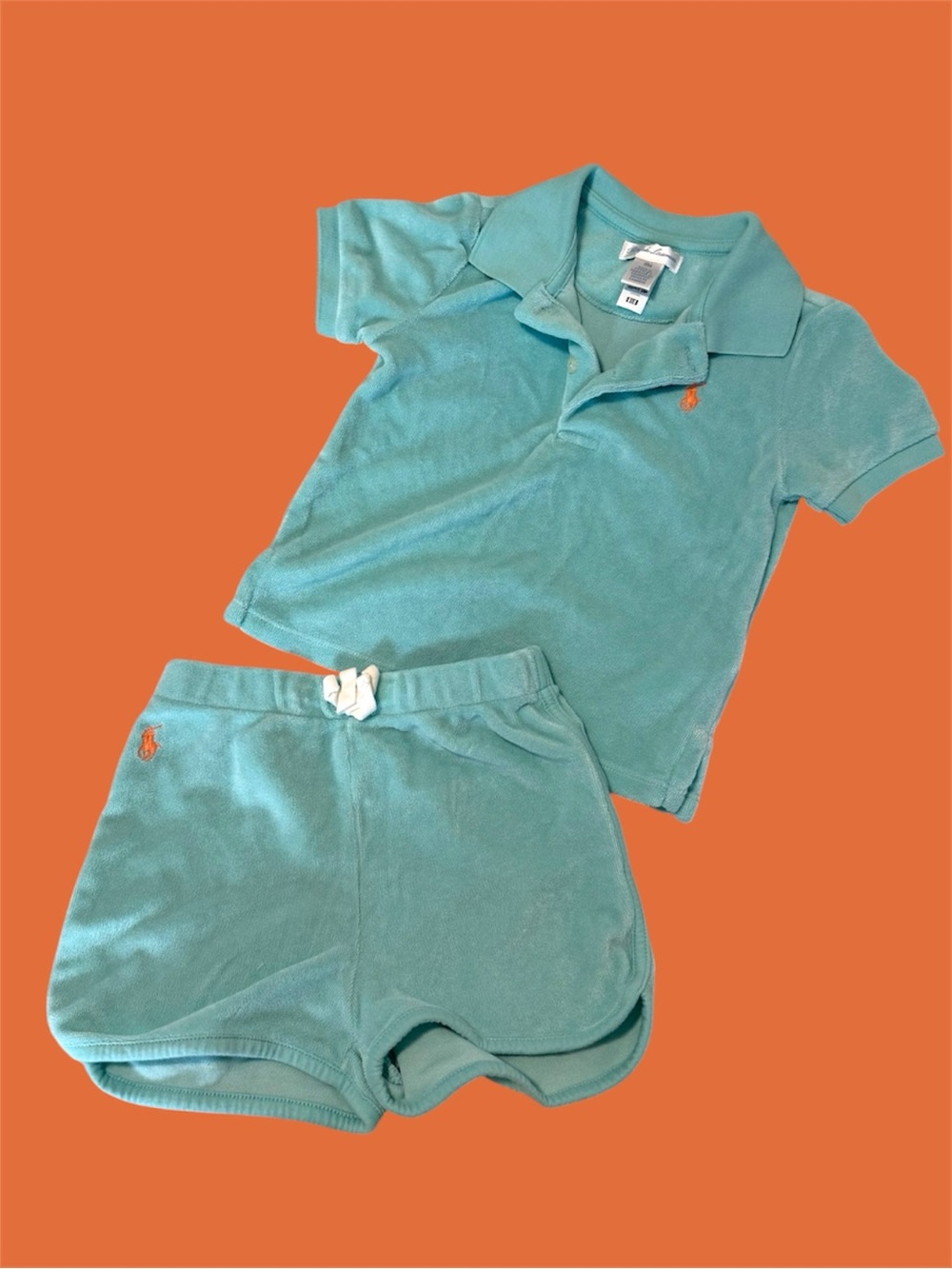 Ralph Lauren Aqua/Turquoise Baby Terry Set